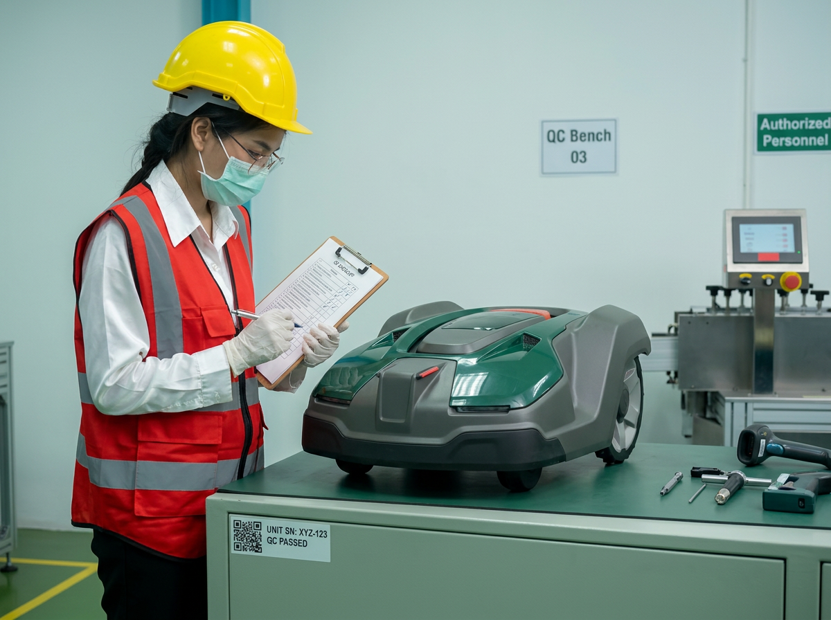 Quality control bench inside the Sunteam Group facility behind the UNICUT platform